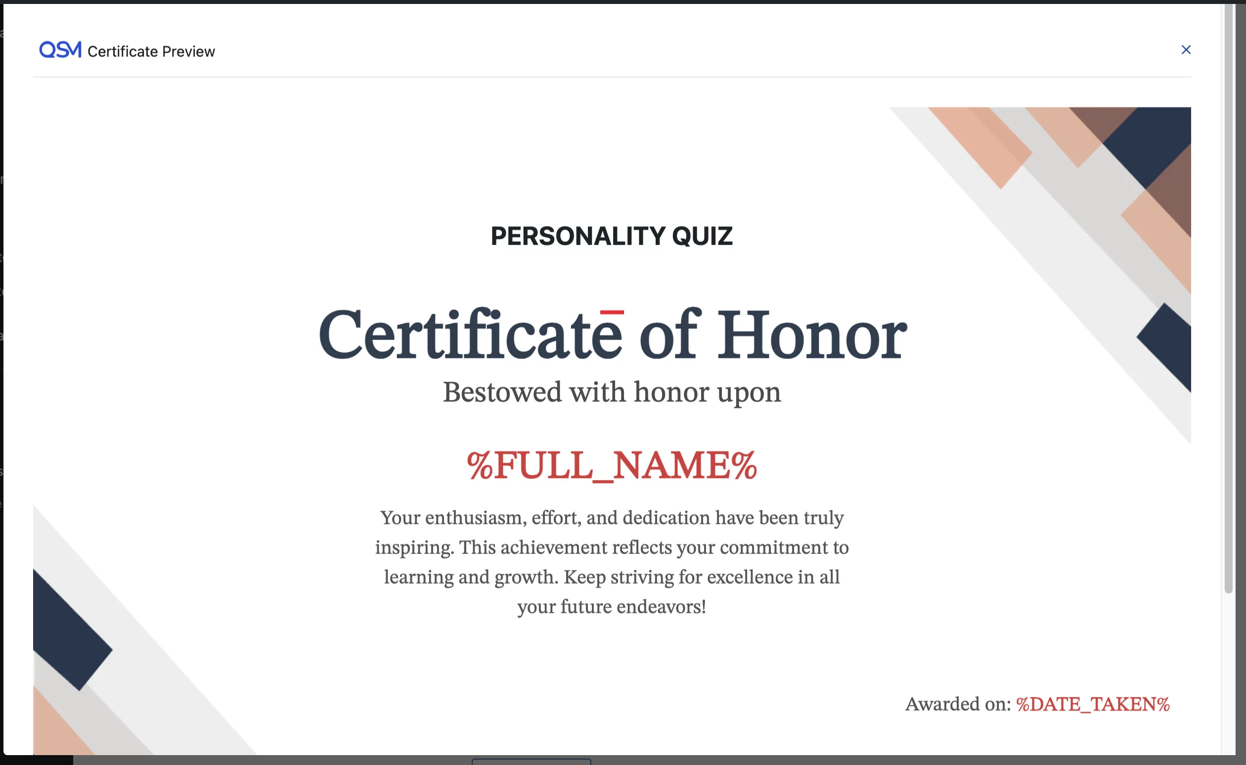 certificate preview
